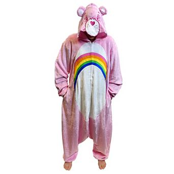 Men's Care Bears Cheer Bear Hooded One-Piece Suit