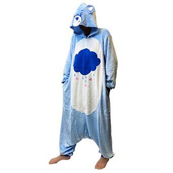 Men's Care Bears Grumpy Bear Hooded One-Piece