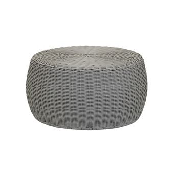 Household Essentials Glidez Handwoven Resin Storage Stool Ottoman