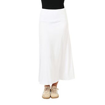 Petite 24Seven Comfort Apparel A Line Maxi Skirt