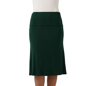 Petite 24Seven Comfort Apparel Flowy A Line Skirt
