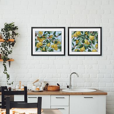Stupell Home Decor Sunshine Lemon Tree Framed Print Under Glass Wall Art 2-Piece Set