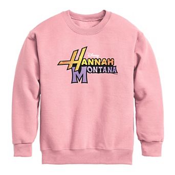 Girls 7-16 Disney's Hannah Montana Logo Crew Fleece Sweatshirt