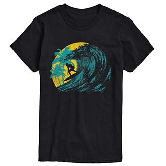 Men's Retro Surfer Silhouette Graphic Tee