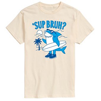 Men's "Sup Bruh?" Surfing Shark Graphic Tee
