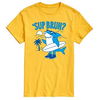 Men's "Sup Bruh?" Surfing Shark Graphic Tee
