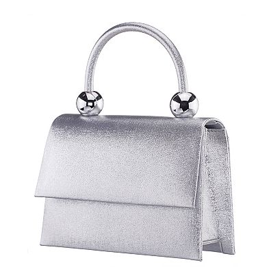 N by Nina Coby Handheld Metallic Finish Satchel Bag
