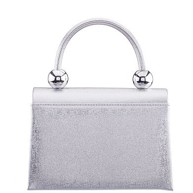 N by Nina Coby Handheld Metallic Finish Satchel Bag
