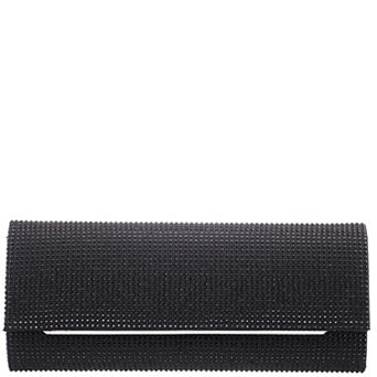 N by Nina All Over Crystal Flap Clutch