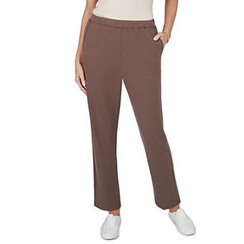 Petite Alfred Dunner Luxe Be A Lady Ribbed Knit Short Length Lounge Pants
