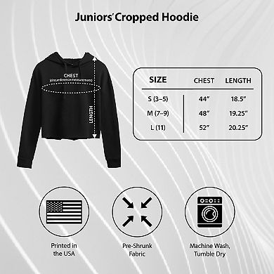 Juniors' Disney's Hannah Montana Logo Cropped Hoodie