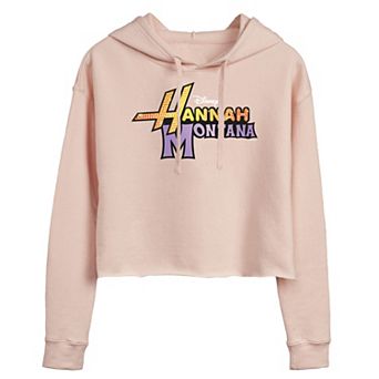 Juniors' Disney's Hannah Montana Logo Cropped Hoodie
