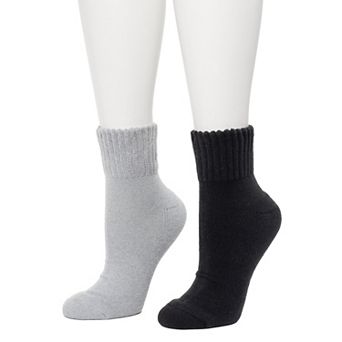 Women's FLX 2-Pack Relaxed Ribbed Welt Ankle Socks