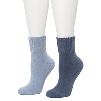 Women's FLX 2-Pack Relaxed Ribbed Welt Ankle Socks