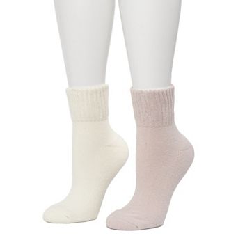Women's FLX 2-Pack Relaxed Ribbed Welt Ankle Socks