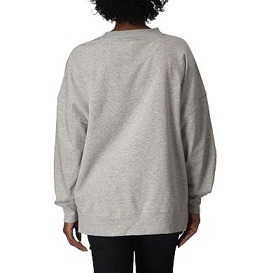 Women's Disney's Hannah Montana Logo Oversized Fleece Crew Sweatshirt