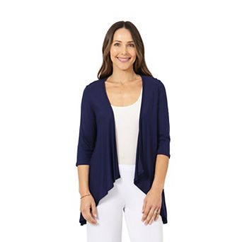 Petite 24Seven Comfort Apparel Open Cardigan