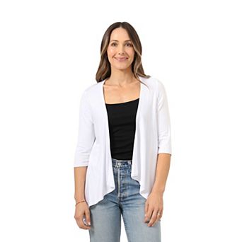 Petite 24Seven Comfort Apparel Open Cardigan