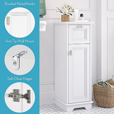 RiverRidge Home Geneva Slim Bathroom Cabinet