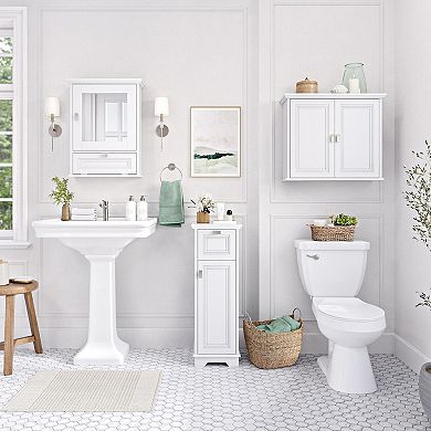 RiverRidge Home Geneva Slim Bathroom Cabinet