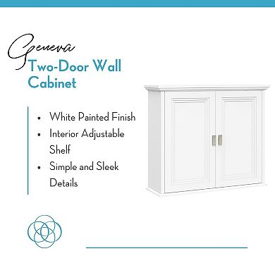 RiverRidge Home Geneva Two-Door Medicine Cabinet with Inset Layered Panel Doors