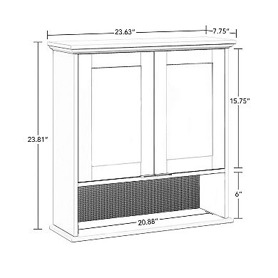 RiverRidge Home Shorewood Two-Door Bathroom Medicine Cabinet