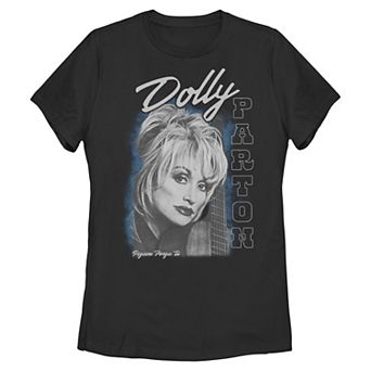 Women's Dolly Parton Guitar Portrait Short Sleeve Graphic Tee