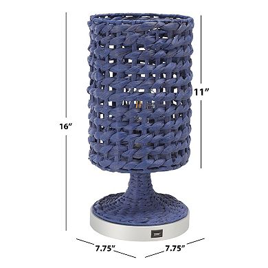 Safavieh Knowles Woven Table Lamp with USB Port