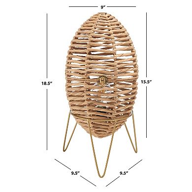 Safavieh Kiora Woven Table Lamp with Gold Base