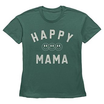Women's Happy Mama Short Sleeve Basic Fit Graphic Tee