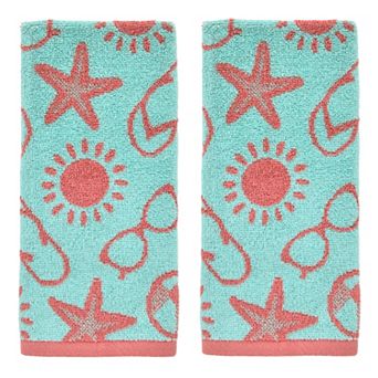 SKL Home Flip Flop Pop Hand Towel 2-Pack Set