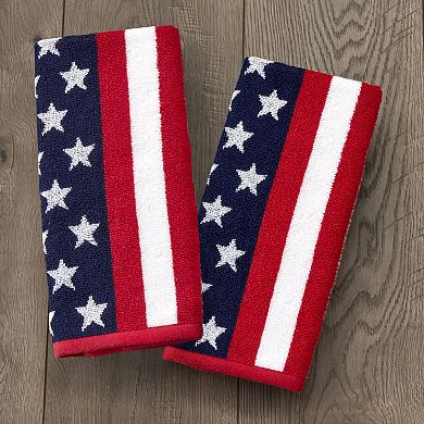 SKL Home American Flag Hand Towel 2-Pack Set