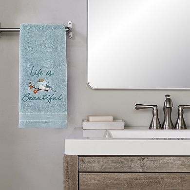 SKL Home Embroidered Beautiful Bird Hand Towel 2-Pack Set