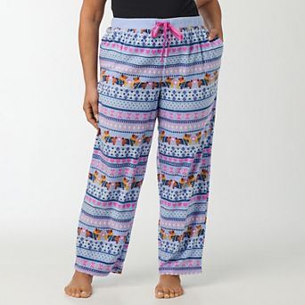 Plus Size Cuddl Duds® Holiday Fleece Pajama Pants