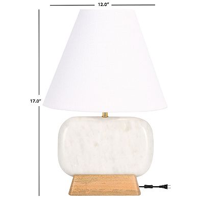 Safavieh Naira 12-inch Table Lamp with Wood Base