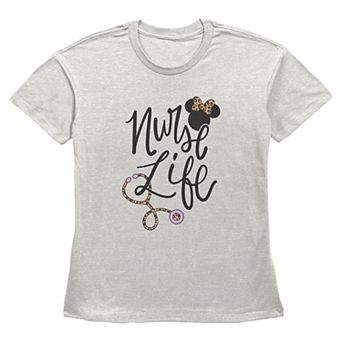 Women's Disney’s Minnie Mouse Nurse Life Short Sleeve Basic Fit Tee