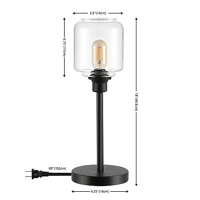 Safavieh Seyi Glass Table Lamp with Black Base