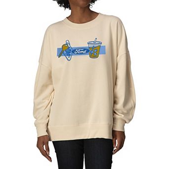 Women's Ford Keys & Beverage Oversized Fleece Crew Sweatshirt