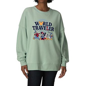 Women's Disney Mickey & Friends Oversized Fleece Crew Sweatshirt