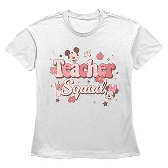Women's Disney’s Mickey & Minnie Teacher Squad Short Sleeve Graphic Tee