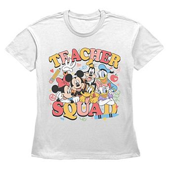 Women's Disney’s Mickey And Friends Teacher Squad Short Sleeve Graphic Tee