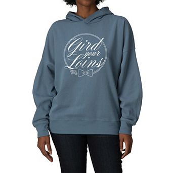 Women's The Devil Wears Prada Gird Your Loins Oversized Fleece Hoodie Sweatshirt