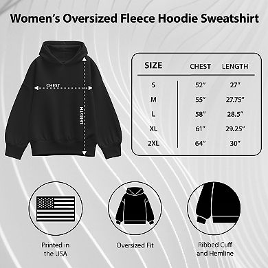 Women's The Devil Wears Prada You Look So Chic Oversized Fleece Hoodie Sweatshirt