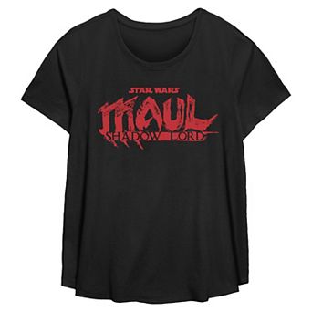 Women's Plus Star Wars Maul Shadow Lord Short Sleeve Flow Tee