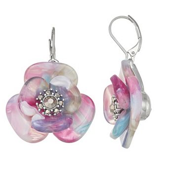 Simply Vera Vera Wang Silver Tone Flower Drop Earrings