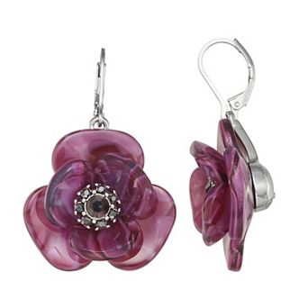 Simply Vera Vera Wang Silver Tone Flower Drop Earrings