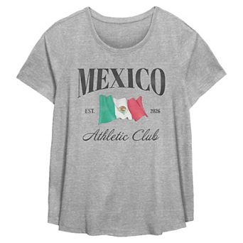 Women's Plus Missy Plus Mexico Athletic Club Short Sleeve Scoop Hem Flow Tee