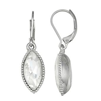 Simply Vera Vera Wang Silver Tone Simulated Stone Leverback Drop Earrings
