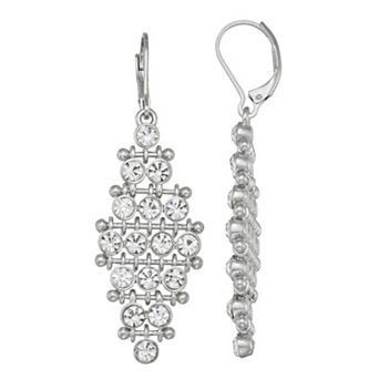 Simply Vera Vera Wang Silver Tone Crystal Chandelier Drop Earrings