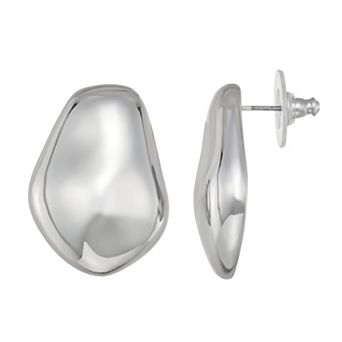Simply Vera Vera Wang Silver Tone Post Flat Drop Earrings